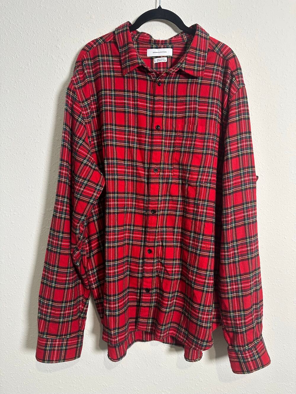 Urban Outfitters Red Tarten Flannel Shirt Size XL Unisex